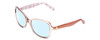 Profile View of KATE SPADE AYLEEN Designer Blue Light Blocking Eyeglasses in Pink Crystal/White Ladies Panthos Full Rim Acetate 56 mm