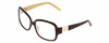 Profile View of KATE SPADE LULU Designer Reading Eye Glasses with Custom Cut Powered Lenses in Trortoise Havana/Off-White/Gold Sparkles Ladies Panthos Full Rim Acetate 55 mm