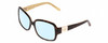 Profile View of KATE SPADE LULU Designer Blue Light Blocking Eyeglasses in Trortoise Havana/Off-White/Gold Sparkles Ladies Panthos Full Rim Acetate 55 mm