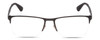 Front View of Ray-Ban RX6335 Unisex Semi-Rimless Designer Reading Glasses in Matte Black 56 mm