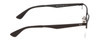 Side View of Ray-Ban RX6335 Designer Progressive Lens Prescription Rx Eyeglasses in Matte Black Unisex Oval Semi-Rimless Metal 56 mm