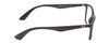 Side View of Ray-Ban RX7047 Designer Progressive Lens Prescription Rx Eyeglasses in Matte Black Unisex Cat Eye Full Rim Acetate 54 mm