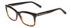 Profile View of Kate Spade DOLLIE Designer Progressive Lens Prescription Rx Eyeglasses in Black Amber Tortoise Havana Ladies Cat Eye Full Rim Acetate 53 mm