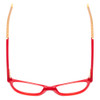 Top View of Kate Spade JOHNESHA Cateye Reading Glasses Red Crystal/Peach W/ Polka Dots 52 mm
