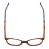 Top View of Kate Spade KAYLIN Designer Bi-Focal Prescription Rx Eyeglasses in Dark Brown Amber Tortoise Havana Ladies Round Full Rim Acetate 49 mm
