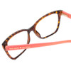 Close Up View of Kate Spade PAVA/O Womens Cateye Reading Glasses Brown Tortoise & Coral Pink 52mm