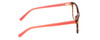 Side View of Kate Spade PAVA/O Designer Progressive Lens Prescription Rx Eyeglasses in Brown Tortoise & Coral Pink Ladies Cat Eye Full Rim Acetate 52 mm