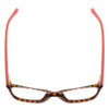 Top View of Kate Spade PAVA/O Designer Progressive Lens Prescription Rx Eyeglasses in Brown Tortoise & Coral Pink Ladies Cat Eye Full Rim Acetate 52 mm