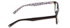 Side View of Kate Spade REBECCA 2 Designer Blue Light Blocking Eyeglasses in Black W/ White Floral Pattern Ladies Cat Eye Full Rim Acetate 49 mm