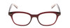 Front View of Kate Spade REBECCA 2 Womens Cateye Reading Glasses Burgundy Crystal & White 49mm