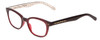 Profile View of Kate Spade REBECCA 2 Womens Cateye Reading Glasses Burgundy Crystal & White 49mm