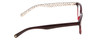 Side View of Kate Spade REBECCA 2 Designer Progressive Lens Blue Light Blocking Eyeglasses in Opal Burgundy Crystal & White W/ BlackWriting  Ladies Cat Eye Full Rim Acetate 49 mm