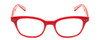 Front View of Kate Spade REBECCA 2 Womens Cateye Reading Glasses in Red & Pink W/ Hearts 49 mm