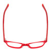 Top View of Kate Spade REBECCA 2 Womens Cateye Reading Glasses in Red & Pink W/ Hearts 49 mm