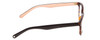 Side View of Kate Spade REBECCA 2 Designer Bi-Focal Prescription Rx Eyeglasses in Tortoise Havana & Peach W/ White Polka Dots Ladies Cat Eye Full Rim Acetate 49 mm