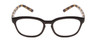 Front View of Kate Spade TABBY/O Lady Cateye Reading Glasses Black/Amber Crystal Tortoise 50mm
