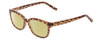 Profile View of Kate Spade TABBY/O Designer Polarized Reading Sunglasses with Custom Cut Powered Sun Flower Yellow Lenses in Light Beige Crystal & Brown Spotty Tortoise  Ladies Cat Eye Full Rim Acetate 50 mm