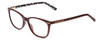 Profile View of Kate Spade TINLEE Designer Reading Eye Glasses with Custom Cut Powered Lenses in Deep Burgundy W/ Black & White Floral Ladies Cat Eye Full Rim Acetate 52 mm