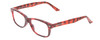 Profile View of Prive Revaux Class Act Designer Blue Light Blocking Eyeglasses in Sangria Wine Red Tortoise Havana Ladies Oval Full Rim Acetate 48 mm