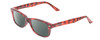 Profile View of Prive Revaux Class Act Designer Polarized Reading Sunglasses with Custom Cut Powered Smoke Grey Lenses in Sangria Wine Red Tortoise Havana Ladies Oval Full Rim Acetate 48 mm