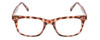 Front View of Prive Revaux Expert Unisex Reading Glasses in Pink Crystal Tortoise Havana 50 mm