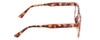Side View of Prive Revaux Expert Designer Blue Light Blocking Eyeglasses in Blush Pink Brown Crystal Tortoise Havana Unisex Rectangle Full Rim Acetate 50 mm