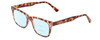 Profile View of Prive Revaux Expert Designer Progressive Lens Blue Light Blocking Eyeglasses in Blush Pink Brown Crystal Tortoise Havana Unisex Rectangle Full Rim Acetate 50 mm