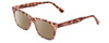 Profile View of Prive Revaux Expert Designer Polarized Sunglasses with Custom Cut Amber Brown Lenses in Blush Pink Brown Crystal Tortoise Havana Unisex Rectangle Full Rim Acetate 50 mm