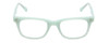 Front View of Prive Revaux Expert Unisex Rectangle Reading Glasses in Mint Green Crystal 50 mm