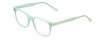 Profile View of Prive Revaux Expert Unisex Rectangle Reading Glasses in Mint Green Crystal 50 mm