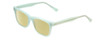 Profile View of Prive Revaux Expert Designer Polarized Reading Sunglasses with Custom Cut Powered Sun Flower Yellow Lenses in Mint Green Crystal Unisex Rectangle Full Rim Acetate 50 mm
