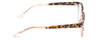 Side View of Prive Revaux Focused Designer Blue Light Blocking Eyeglasses in Blue Tortoise Havana/Rose Crystal Ladies Cateye Full Rim Acetate 52 mm