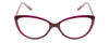 Front View of Prive Revaux Honor Roll Womens Cateye Reading Glasses in Magenta Marble Red 54mm