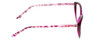 Side View of Prive Revaux Honor Roll Womens Cateye Reading Glasses in Magenta Marble Red 54mm