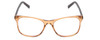 Front View of Prive Revaux On The Wire Designer Reading Eye Glasses with Custom Cut Powered Lenses in Crystal Cantaloupe Orange Blue Unisex Cateye Full Rim Acetate 52 mm