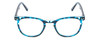 Front View of Prive Revaux Show Off Womens Round Reading Glasses in Blue Tortoise Havana 48 mm