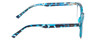 Side View of Prive Revaux Show Off Single Designer Progressive Lens Blue Light Blocking Eyeglasses in Blue Tortoise Havana Ladies Round Full Rim Acetate 48 mm