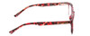 Side View of Prive Revaux Show Off Single Designer Progressive Lens Blue Light Blocking Eyeglasses in Rose Red Tortoise Havana Crystal Ladies Round Full Rim Acetate 48 mm