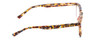 Side View of Prive Revaux Show Off Single Designer Progressive Lens Blue Light Blocking Eyeglasses in Toffee Orange Brown Ladies Round Full Rim Acetate 48 mm