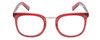 Front View of Prive Revaux Alchemist Designer Reading Eye Glasses with Custom Cut Powered Lenses in Crystal Merlot Red Unisex Square Full Rim Acetate 50 mm