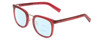 Profile View of Prive Revaux Alchemist Designer Progressive Lens Blue Light Blocking Eyeglasses in Crystal Merlot Red Unisex Square Full Rim Acetate 50 mm