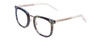 Profile View of Prive Revaux Alchemist Designer Blue Light Blocking Eyeglasses in Ocean Blue Tortoise Havana/Crystal Unisex Square Full Rim Acetate 50 mm