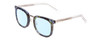 Profile View of Prive Revaux Alchemist Designer Blue Light Blocking Eyeglasses in Ocean Blue Tortoise Havana/Crystal Unisex Square Full Rim Acetate 50 mm