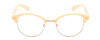 Front View of Prive Revaux Angelou Women Cateye Designer Reading Glasses Ivory White Gold 50mm