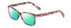 Profile View of Prive Revaux Julie Designer Polarized Reading Sunglasses with Custom Cut Powered Green Mirror Lenses in Blush/Amethyst Pink Purple Marble Ladies Cateye Full Rim Acetate 50 mm