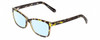 Profile View of Prive Revaux Julie Designer Blue Light Blocking Eyeglasses in Olive Hunter Green Marble Ladies Cateye Full Rim Acetate 50 mm