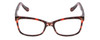 Front View of Prive Revaux Julie Cateye Reading Glasses Coral Red Brown Crystal Tortoise 50 mm