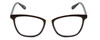 Front View of Prive Revaux Lolita Womens Cateye Reading Glasses in Caviar Black/Rose Gold 51mm