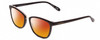 Profile View of Prive Revaux Lolita Designer Polarized Sunglasses with Custom Cut Red Mirror Lenses in Gloss Caviar Black/Rose Gold Ladies Cateye Full Rim Acetate 51 mm