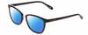 Profile View of Prive Revaux Lolita Designer Polarized Sunglasses with Custom Cut Blue Mirror Lenses in Gloss Caviar Black/Rose Gold Ladies Cateye Full Rim Acetate 51 mm